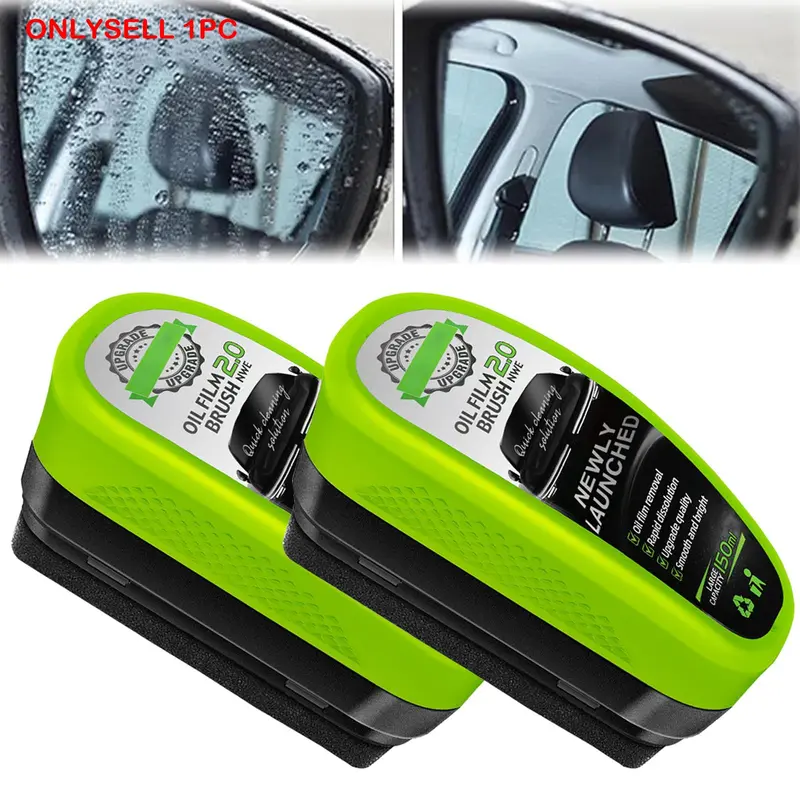 Upgraded Car Oil Film Cleaning Brush, Reusable Oil Stain Cleaner, Windshield Coating, Anti-Fog Glass Brush, Windshield Cleaning Tool, Car Cleaning Supplies, Car Detailing Accessories