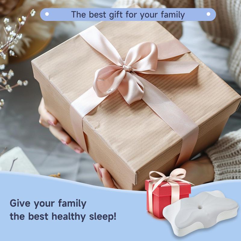 Z-Hom Cervical Memory Foam Pillow for Neck and Shoulder Pain Relief, Contour Ergonomic Pillow with Pillowcase, Breathable OEKO-TEX & CertiPUR-US Certified, Neck Support for Side, Back, Stomach Sleepers, Washable Cover, High Resilience Foam