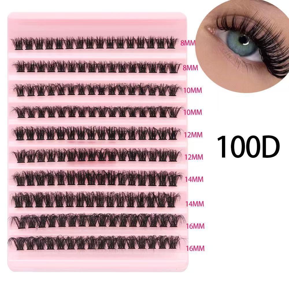 40D/60D/80D/100D segmented false eyelash set, thick three-dimensional large capacity grafting eyelashes