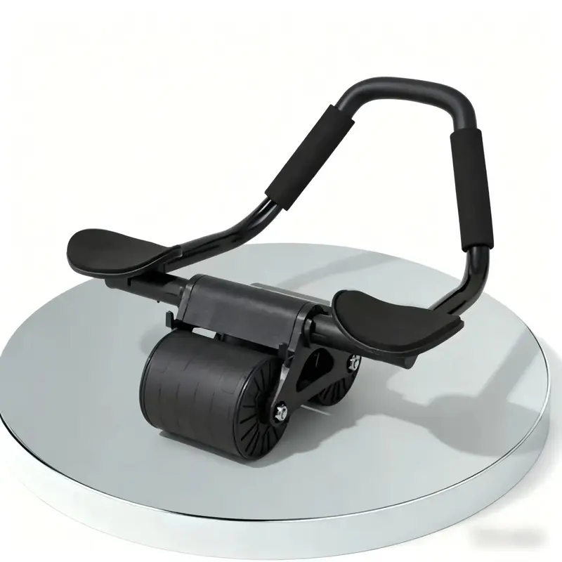 Home Gym Core Trainer | Dual-Use Durable Ab Roller with Auto Rebound & Elbow Support | No Battery Required
