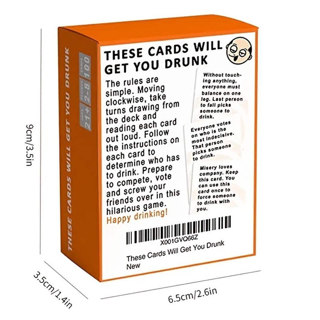 These Cards Will Get You Drunk, Fun Adult Drinking Game for Parties，Adult Fun Drinking Card Game, Laugh Together at Parties, Perfect for Gatherings, Home Nights, Pre-Event Warm-Up, Adult Drinking Games