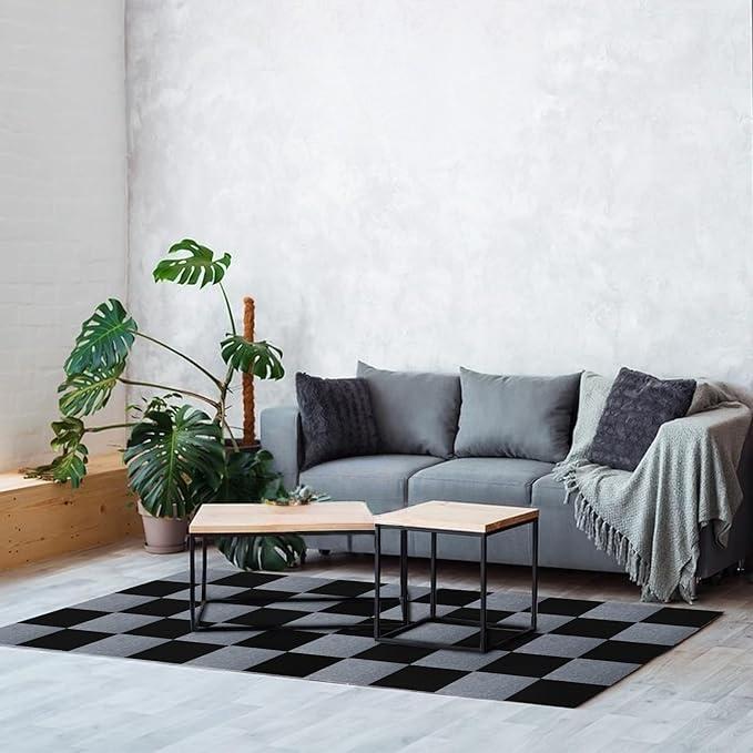 1PC Self - Adhesive Carpet Tiles, Peel And Stick, PVC Material, 0.3cm Thick, Directly Applied To Office Floors, Commercial Use, Arbitrary Cutting Of Square Carpet, Multiple Colors Available