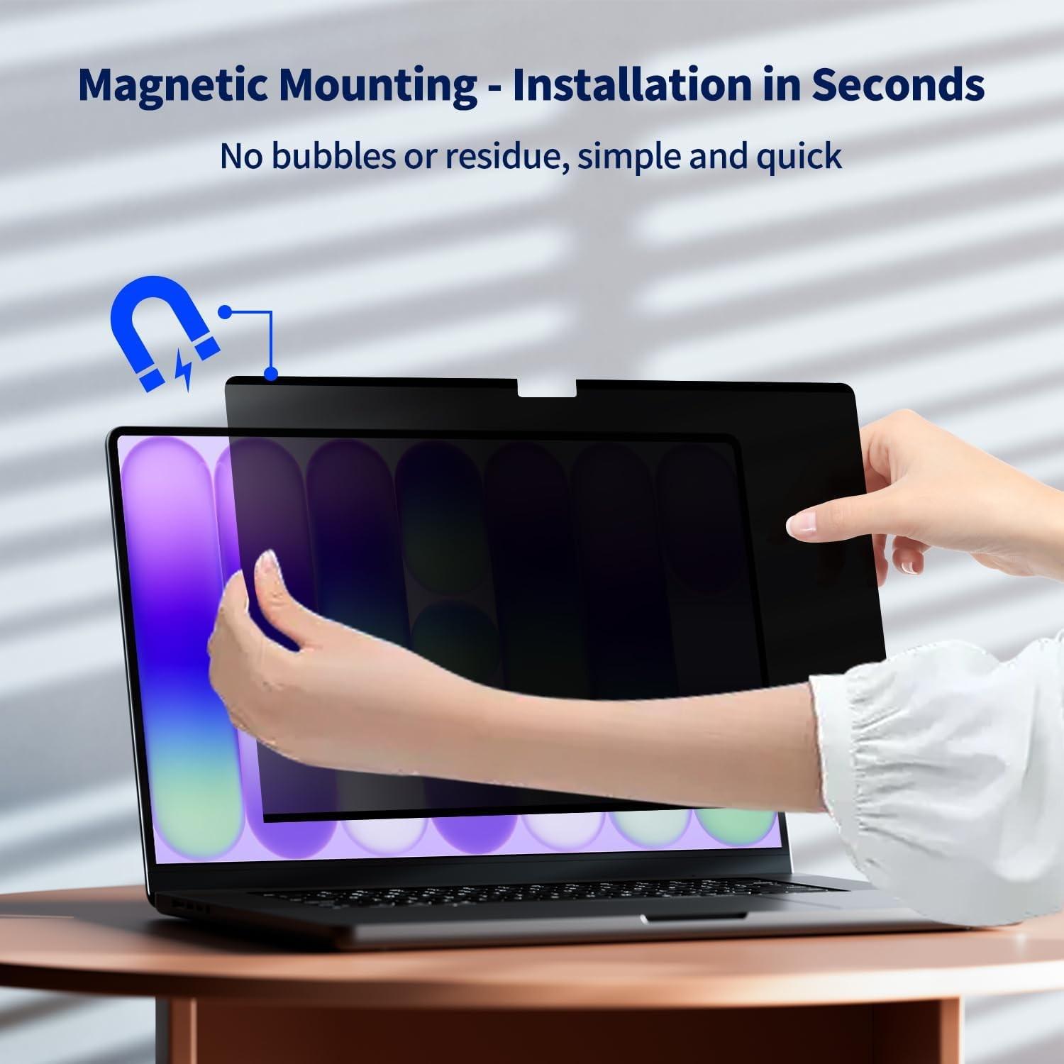 Magnetic Privacy Screen for 2026 Macbook Neo 13-Inch, Removable Matte Laptop Shield, Anti Glare Blue Light Filter, Anti-Spy for MAC Neo A18 Pro Chip