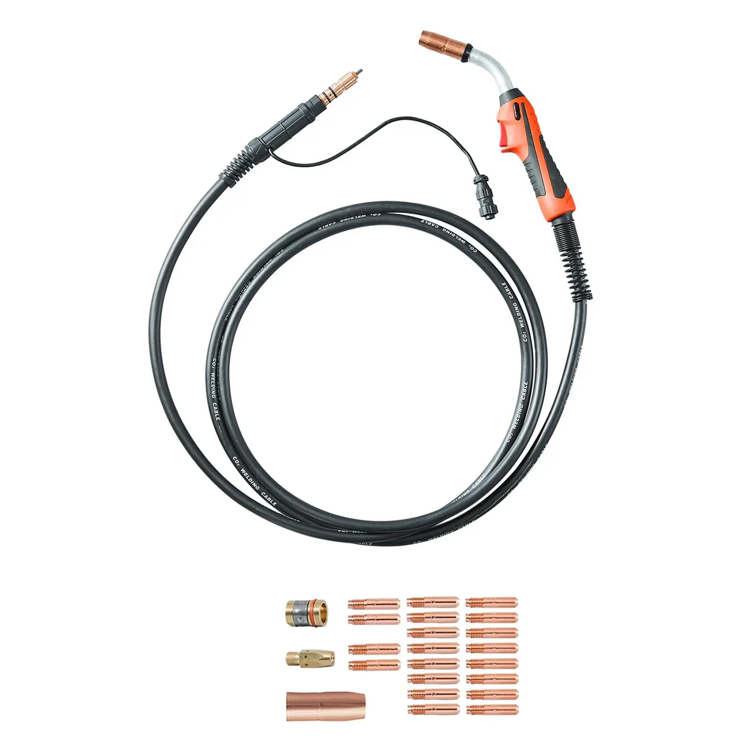 250Amp Mig Welding Gun with 15FT Cable, Compatible with Millermatic 200, 210, 212, 250, 250X, 251, 252 Welders, Suitable for 0.030", 0.035" and 0.045" Welding Wires