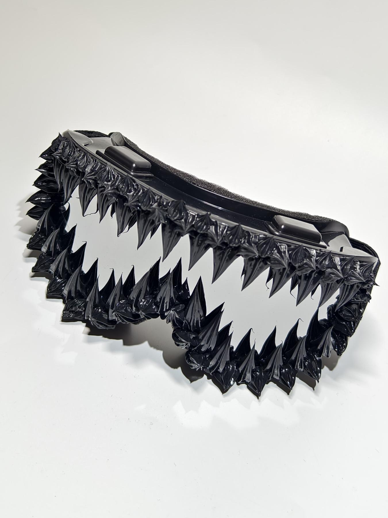 Punk Style Large Frame Anti-Wind Ski Goggles, Adjustable Elastic Strap, Handmade Random Effect, Outdoor Sports Eyewear