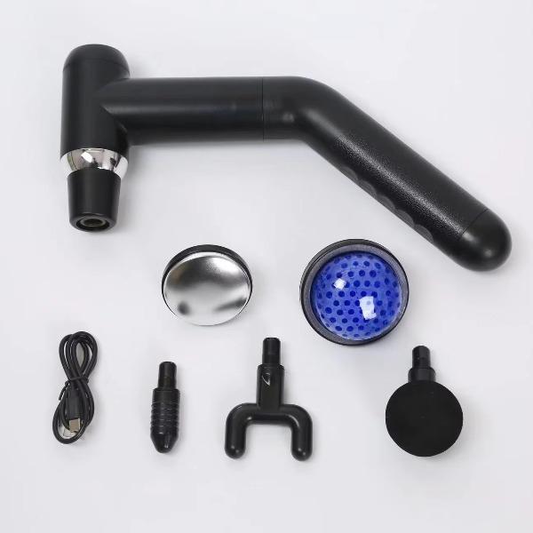 Massage Gun Deep Tissue, Muscle Massage Gun with 6 Attachment Heads 6 Speeds & Silent Brushless Motor for Pain Relief, Handheld Percussion  Massager Gun (Black)