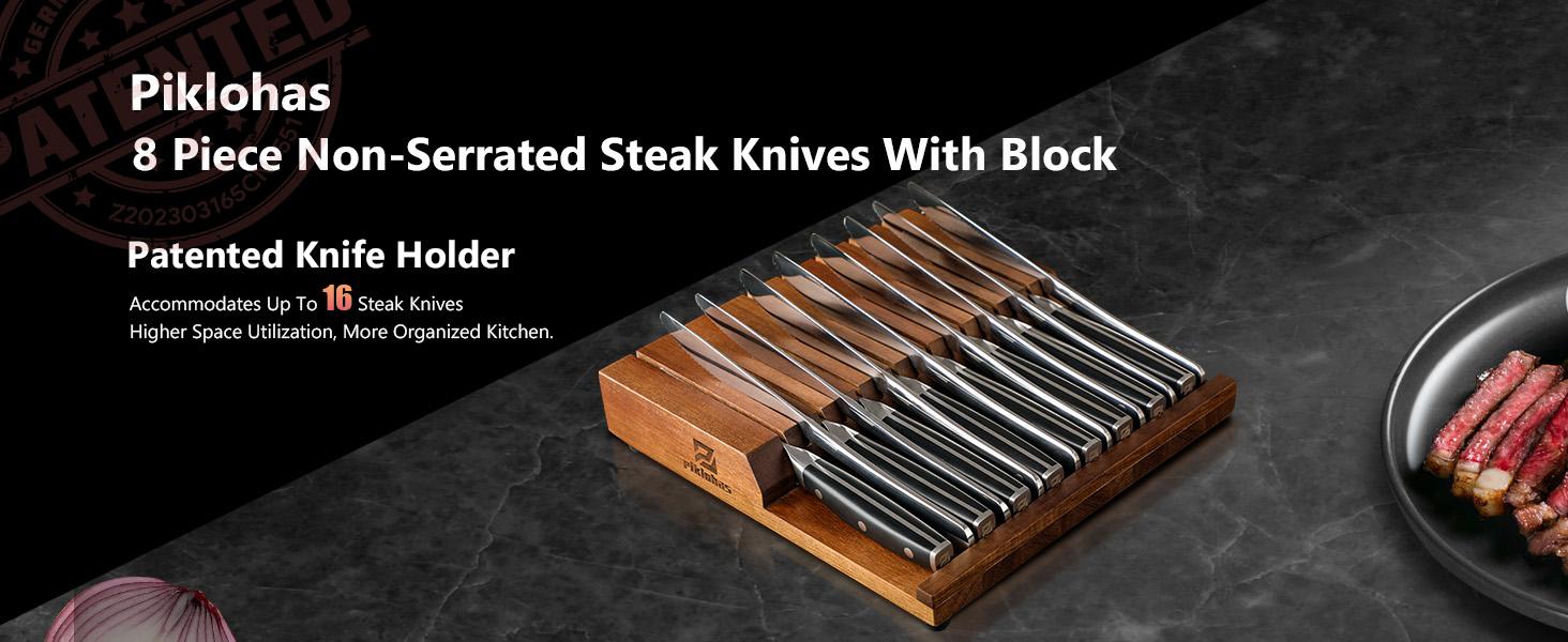 【TikTokShopJumpstart】Steak Knives Set of 6, 4.5 Inch Non Serrated Dinner Knife, Forged German Steel Damascus Pattern Straight Edge Meat Knife with Full Tang Handle, Dishwasher Safe, Ideal for Gift, Valentines Day Gift 【TikTokShopJumpstart】Steak Knives Set of 6, 4.5 Inch Non Serrated Dinner Knife, Forged German Steel Damascus Pattern Straight Edge Meat Knife with Full Tang Handle, Dishwasher Safe, Ideal for Gift, Valentines Day Gift