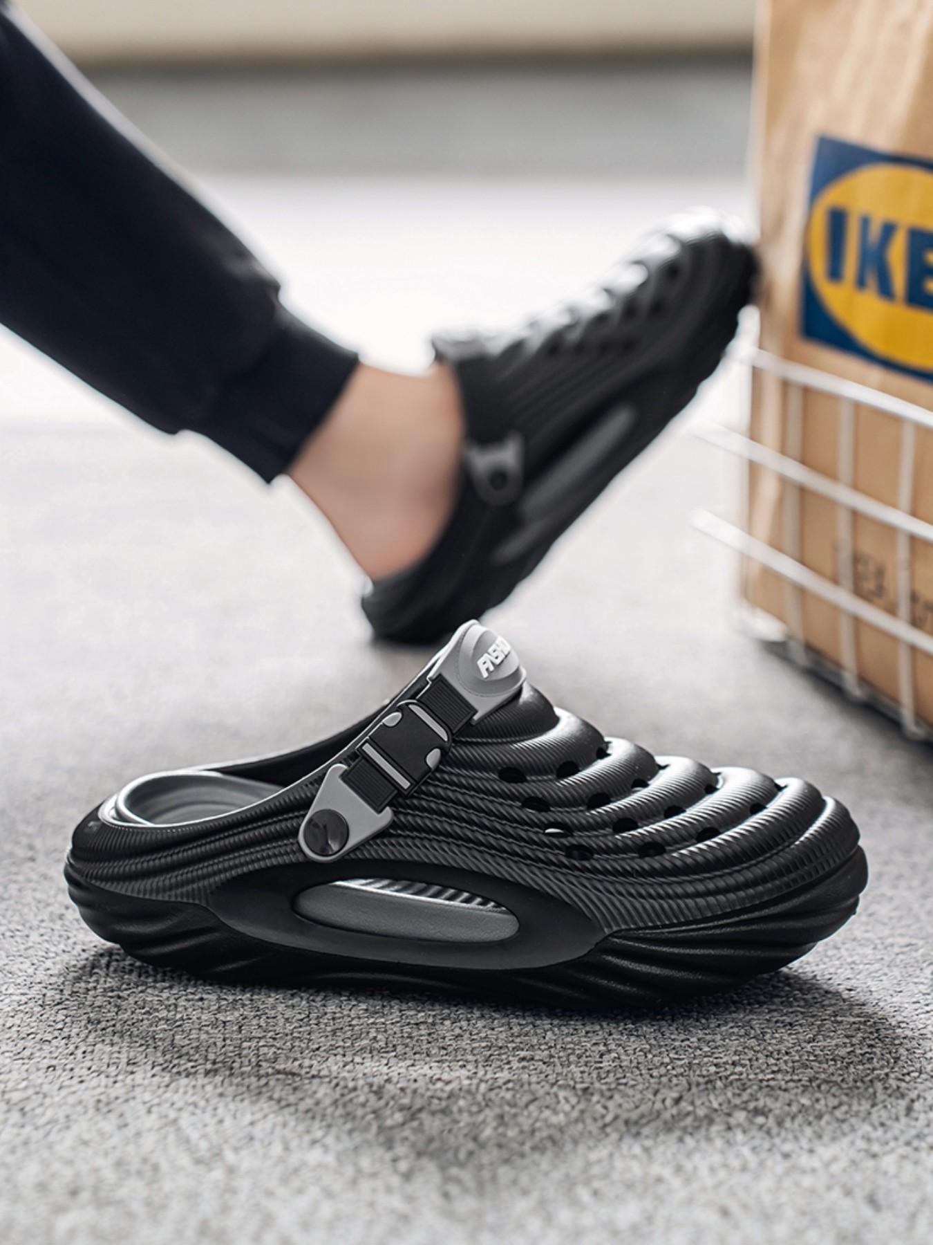 Men's Breathable Anti-Slip Thick Sole Slippers, Eva Wrapped Head Soft Bottom, Indoor Outdoor Use, All-Season Universal Fit