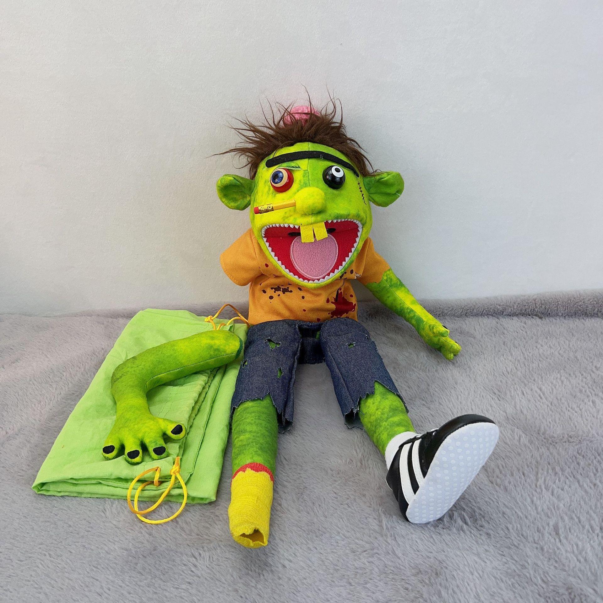 Jeffy Hand Puppet Full Body 19.69IN Stuffed Figurine Toy Soft Puppet Plush Muppet Toy Birthday Kids Gift Suitable for Role Play