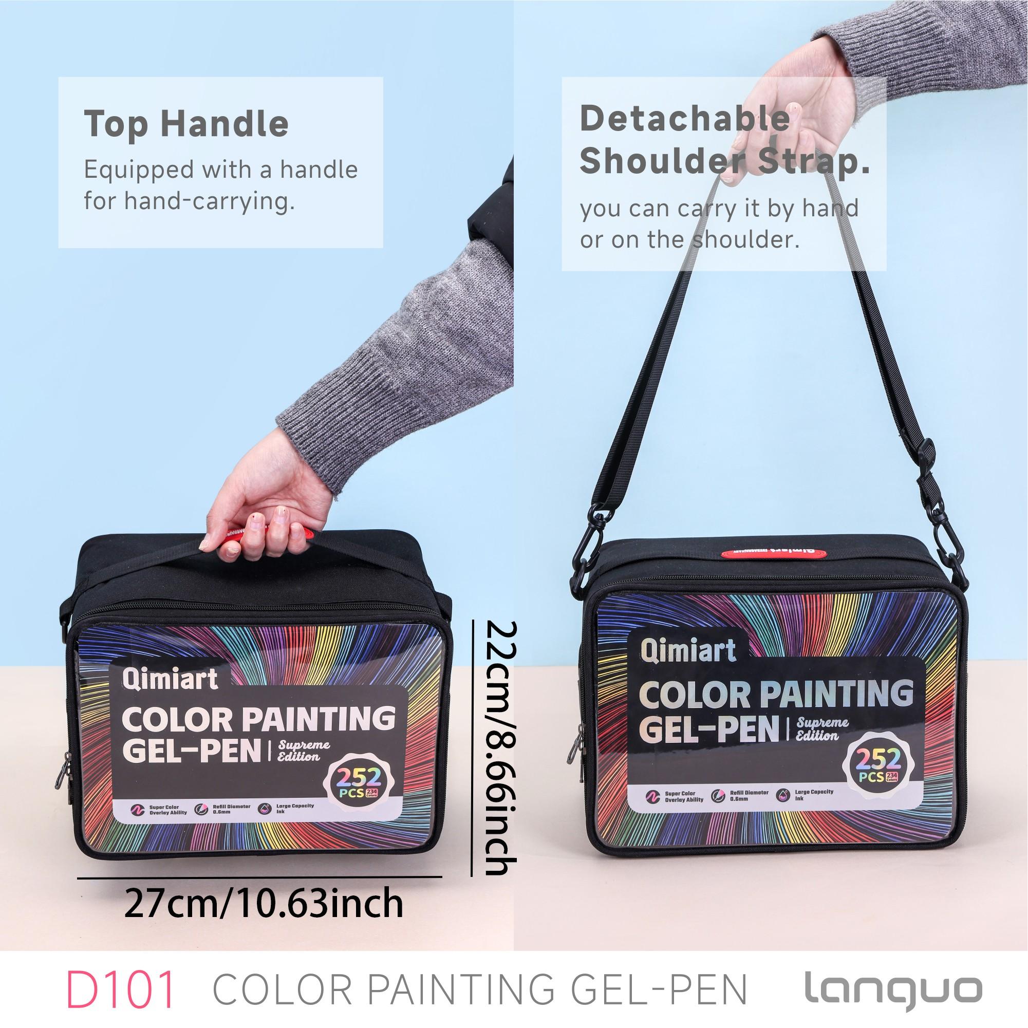 NEW 252 Pieces/234 Colors (Professional Edition) Languo Color Painting Gel Pen Set, 45/72/99/168 Pcs, with Storage Box, 0.6mm Needle Tip, Rich Color, Art Supplies for Diary, Card, DIY