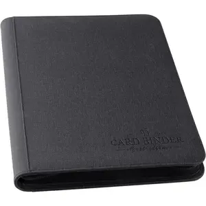 9 Pocket Card Binder Premium Zip Trading Card Binder 540 Double Sided Pocket PU Collection Binder Collector Album Card Folder for MTG TCG Sports Cards Black