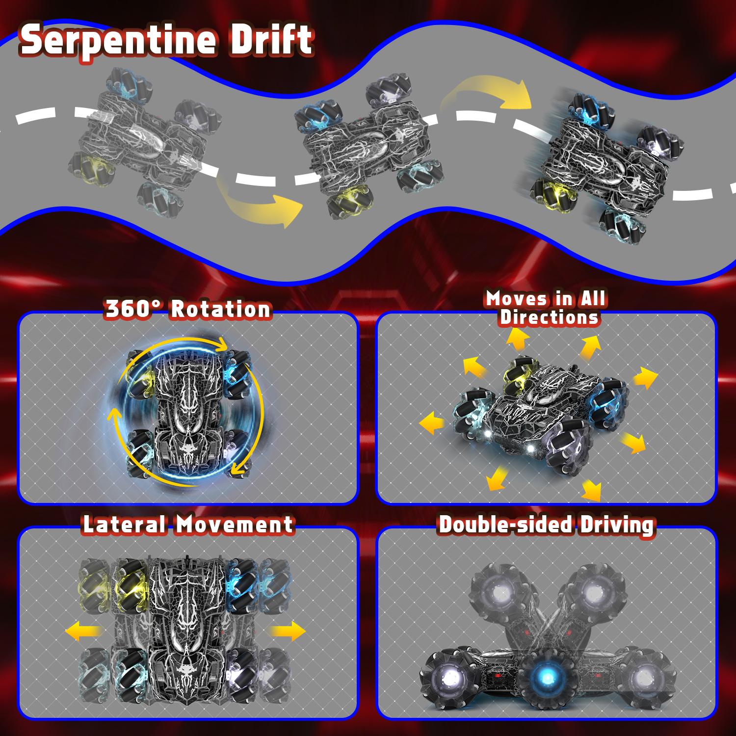 Spider Remote Control Car, Gesture Sensing RC Stunt Car, Double Sided Race Car with Headlight, 360° Rotating RC Drift Car, 4WD Rechargeable RC Stunt Car, outdoorfun, Christmas gifts, BlackFriday Spider Remote Control Car, Gesture Sensing RC Stunt Car, Double Sided Race Car with Headlight, 360° Rotating RC Drift Car, 4WD Rechargeable RC Stunt Car, outdoorfun, Christmas gifts, BlackFriday