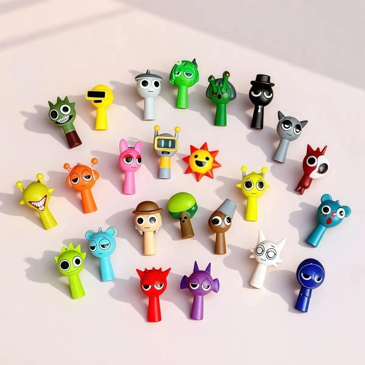 24pcs/Set Mini Sprunki Action Figure Toy Cartoon Movie Sprunki Wenda Model Doll Figurines Kids Gift