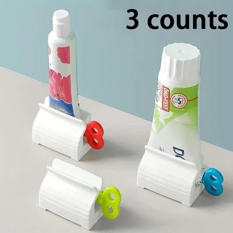 Toothpaste Dispenser, 3pcs/set Creative Toothbrush Holder, Bathroom Organizer For Toothpaste, Toothpaste Squeezers
