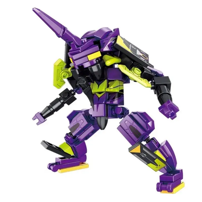 2026 New hot item NEON GENESIS Evangelion EVA-01 Anime Figures Assembly Model Collectible Building Blocks Moc Robot Kits Models Toys Birthday Gift
