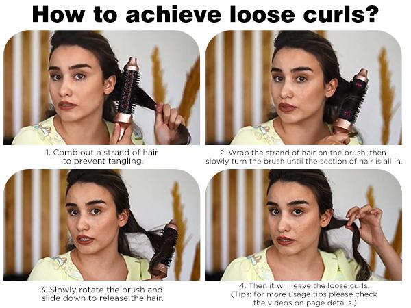 【UPGRADE】1.5 Inch Thermal Curling Brush – Smooth Blowout & Long-Lasting Waves with Negative Ionic Technology, Dual Voltage，Heated Round Brush for Smooth Style & Natural Waves，Easy to Use Valentine's Day Gift Idear for Women Hair Styling Kit