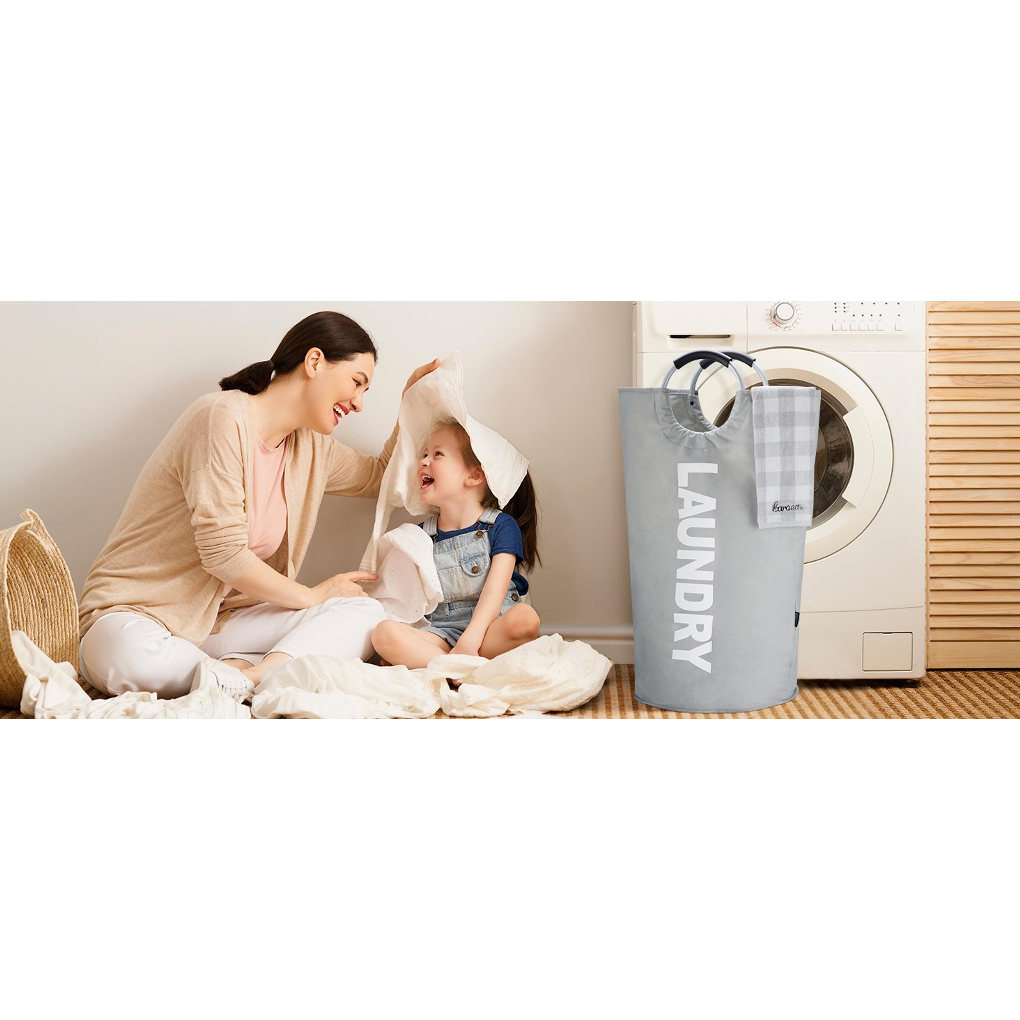90L Waterproof Collapsible Laundry Basket with Padded Handles, 13 Colors, Easy Storage Laundry HamperGift