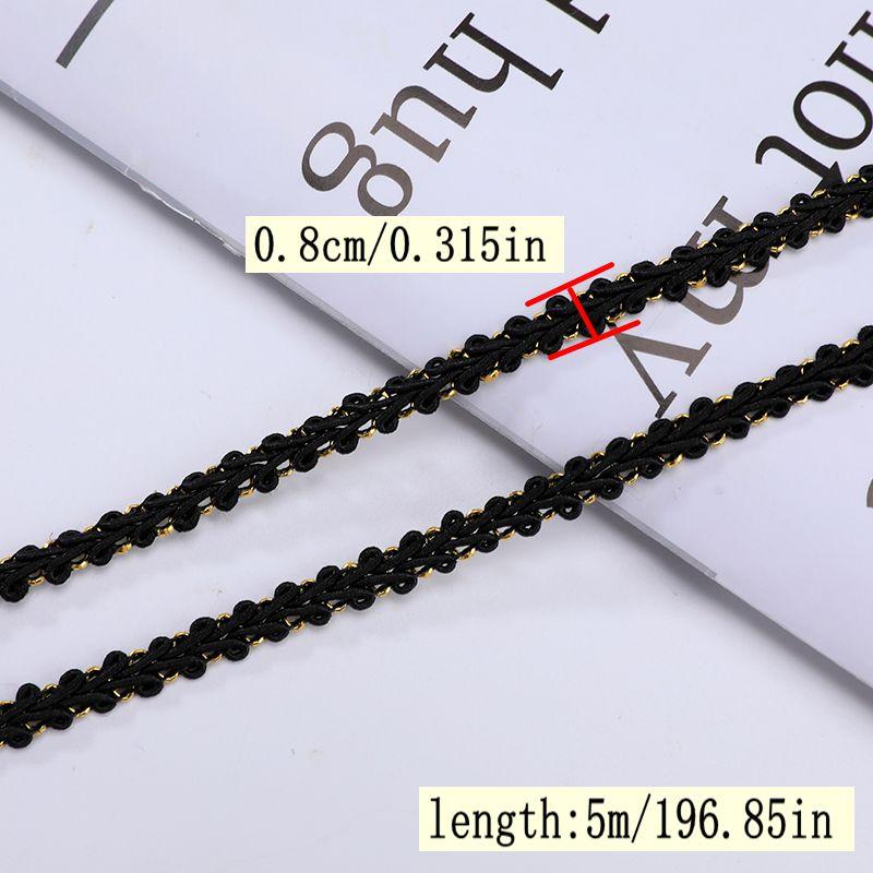 5meters/196.85in New Fashion Lingerie Lace Trim, Elegant Headwear Accessory, 0.8cm Spider Band with Floral Edge, Perfect for Dresses