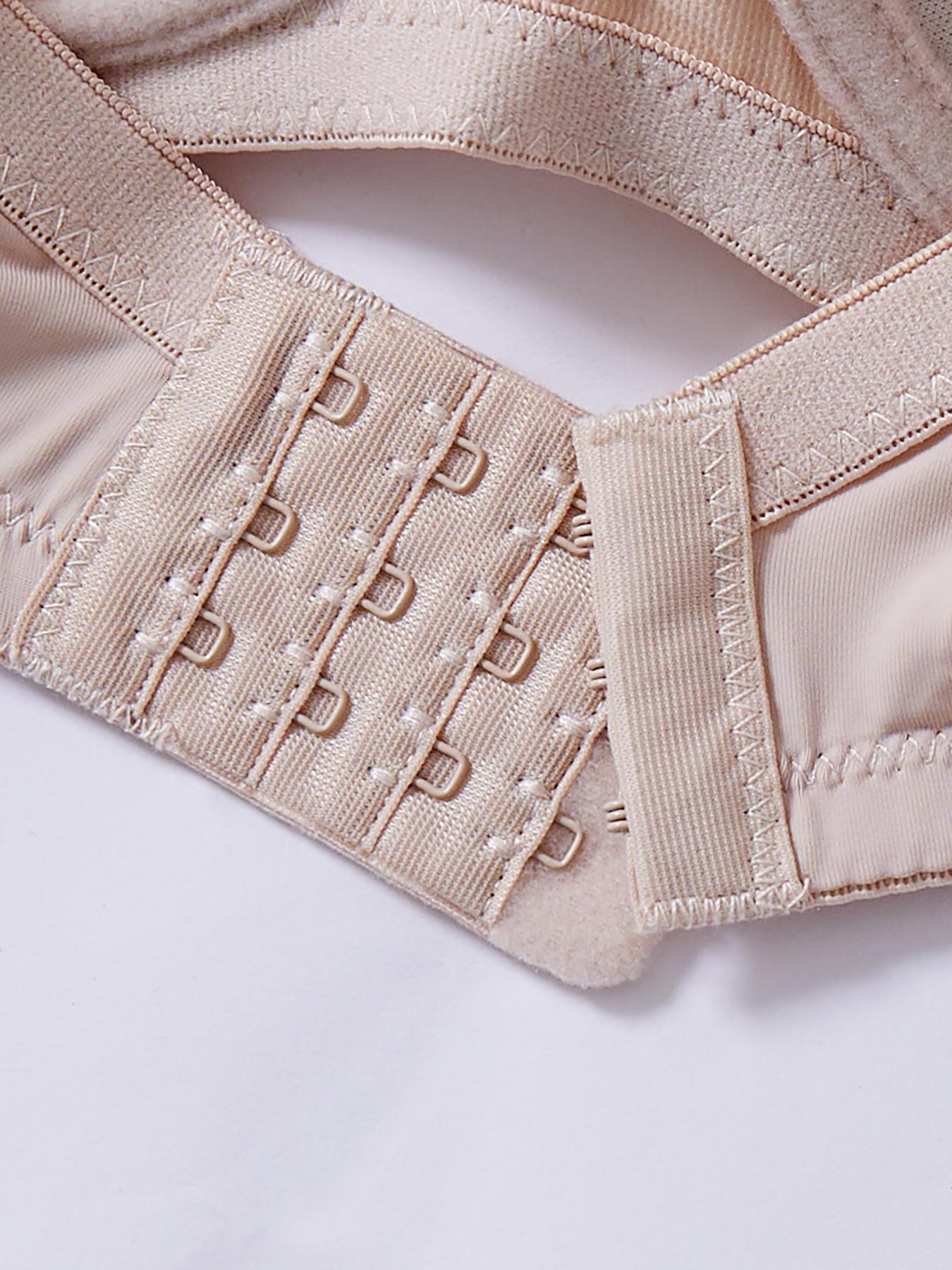 6 Piece Sexy Comfortable Push-Up Bra Set, Pure Color Medium Steel Support Women's Underwear, Fitted Lined Buckle Everyday Bras for All Seasons