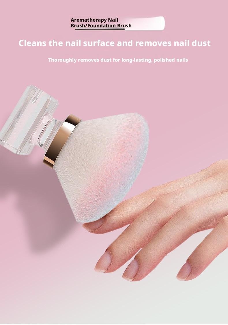Soft Fluffy Makeup Brush Nail Dust Remover Brush Foundation Brush Mushroom Head Beauty Cosmetic Tool