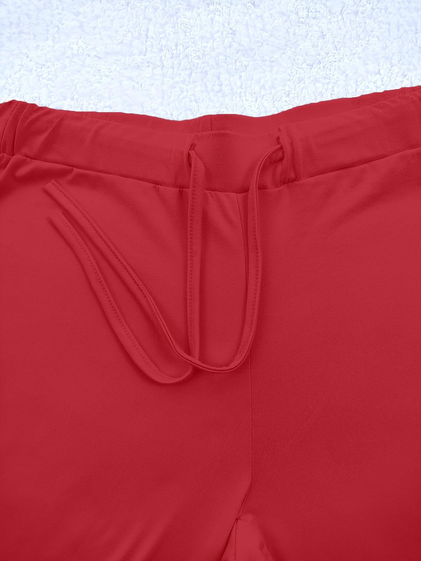 Women's Casual Fashion Long Pants, Unique Print, Fit, Drawstring Waist, Milk Silk Yoga Pants, All-Season Wide Leg Jogger Pants