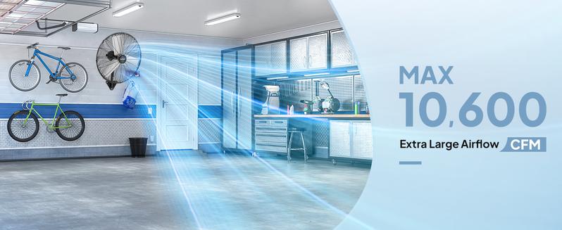 ROVSUN 18/20/24/30 Inch Industrial Wall Mounted Fan, Max 10600 CFM High Velocity Wall Mount Fan, Heavy Duty Fan w/ 3 Speed Settings, Aluminum Fan Blade & Dual Ball Bearing Motor,Wall Fan For Garage, Gym, Piano