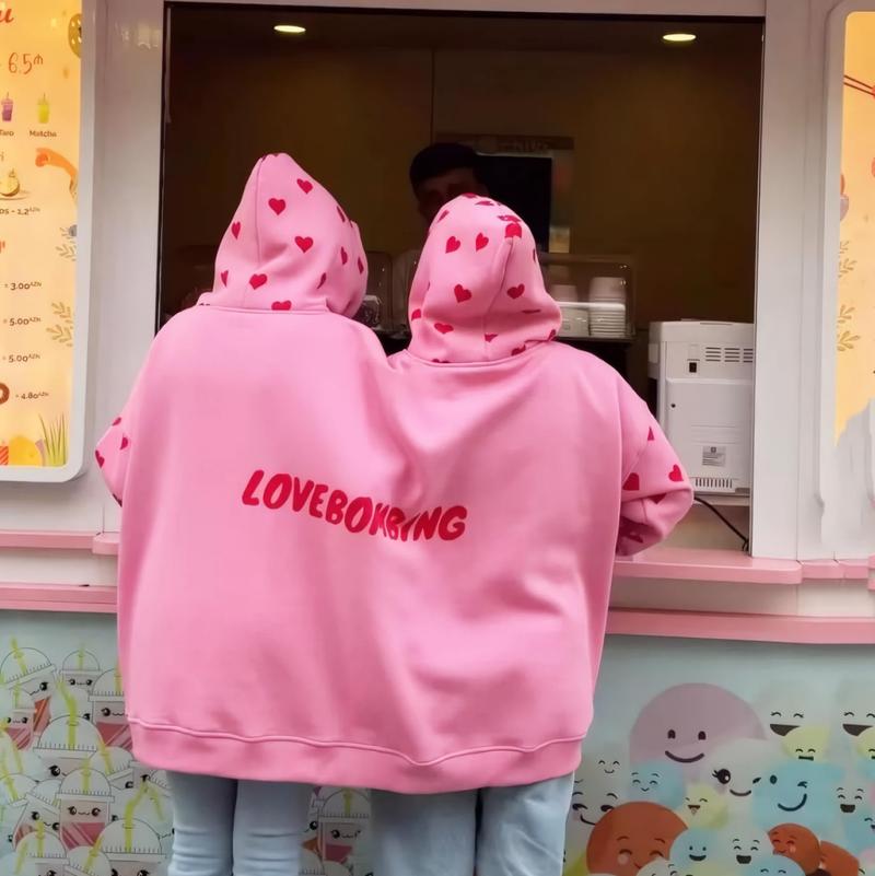 Matching Grey Hoodies for Couples, Couple hoodies, Double hoodies, Couple sweaters,  Round neck sweatshirts- Oversized Crewneck Long Sleeve Unisex Casual Wear - Perfect Valentine's Day Gift - Women's & Men's Suits