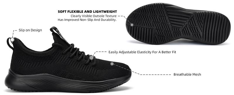 Womens Slip On Sneakers Walking Tennis Running Shoes Lightweight Memory Foam Gym Sneakers Jogging and Casual Sports Shoes for Women