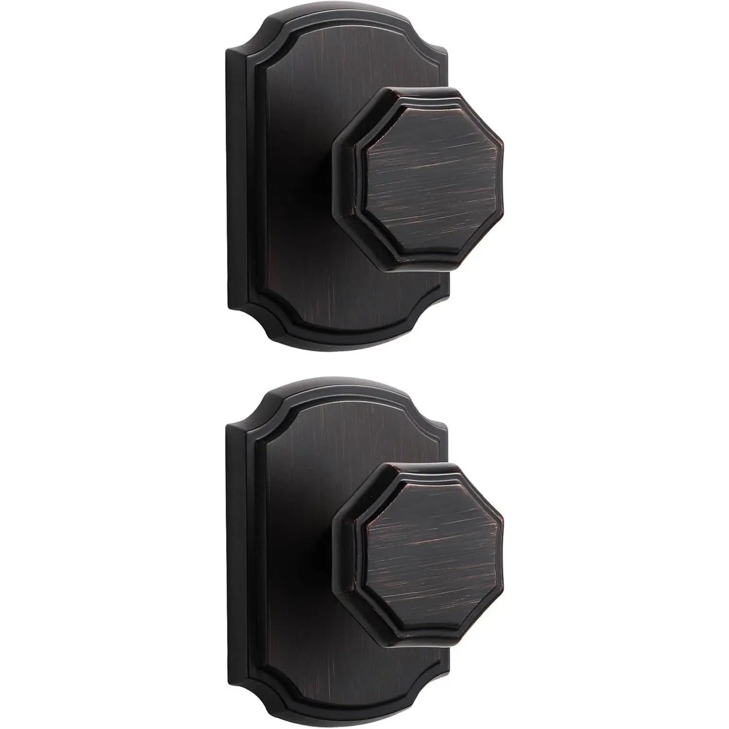 2 Pack Dummy Oil Rubbed Bronze Door Knobs Interior Dummy Door Handle Single Sided Decorative,Zinc Alloy