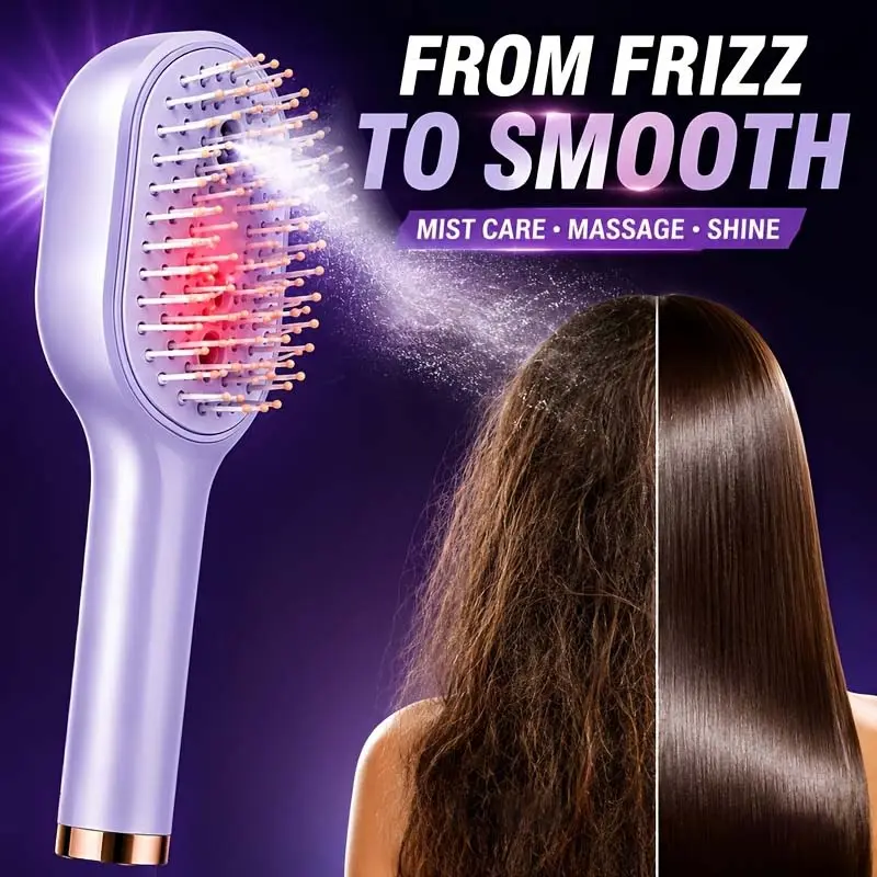 2026 New Portable USB Rechargeable Electric Scalp Massager Comb with Retractable Teeth &  Mist Suitable for All Hair Types, Air-Cushion Detangling Brush for Hair Care, Scalp Device for and Travel Use,Halloween and Christmas gifts