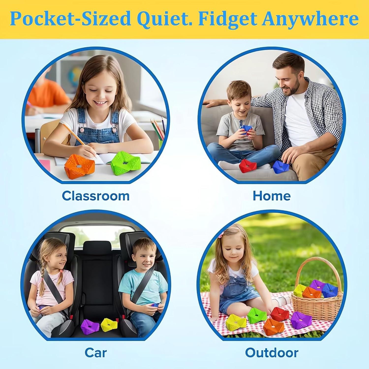 Sensory Fidget Toys for Kids and Adults, Textured Flip Cube, Stress Relief for Teens with Anxiety, Adhd, Autism, Classroom, Office Use Sensory Fidget Toys for Kids and Adults, Textured Flip Cube, Stress Relief for Teens with Anxiety, Adhd, Autism, Classroom, Office Use