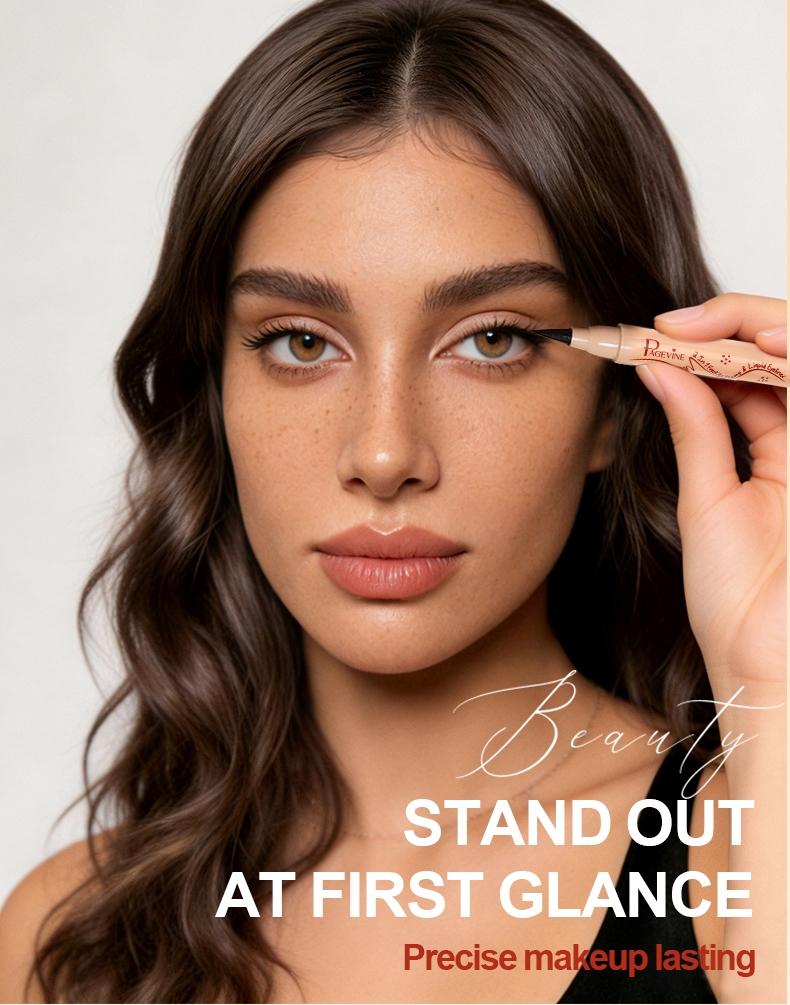 2-In-1 Dual Head Freckle Pen Eyeliner Liquid, Quick-Dry Waterproof Smudgeproof Pointed Pen, Realistic Fake Freckles Long-Lasting Design