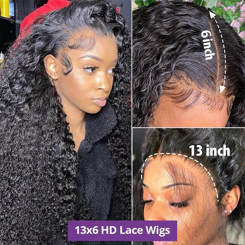 Bling Hair Kinky Curly Lace Frontal Wigs 13x6 13x4 Hd Transparent Lace Frontal Human Hair Wigs For Women Wave Curly Lace Wigs 180% Density TikTokShopHolidayHaul