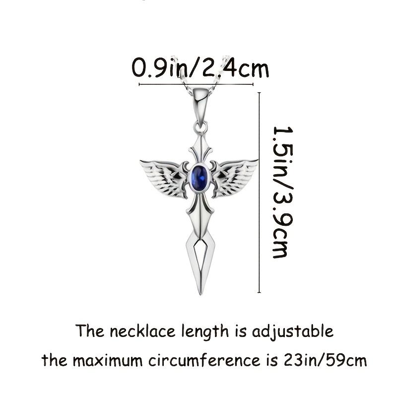 Angel Wing Necklace, Devil Wing Necklace, Sword Cross Style, Unique Fashion Necklace