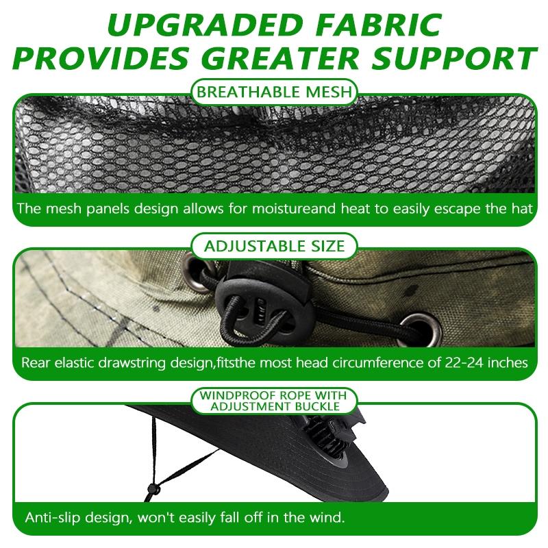 Solar Fan Hat, Equipped With Two Solar Fans, Unisex Wide-Brimmed Sun Hat, Solar Powered Hat, Usb/Solar Dual Power Supply, Three Wind Speed Settings, Rechargeable Battery, Men'S Fishing Hat, Suitable For Outdoor Hiking, Mountaineering, Travel And Camping.