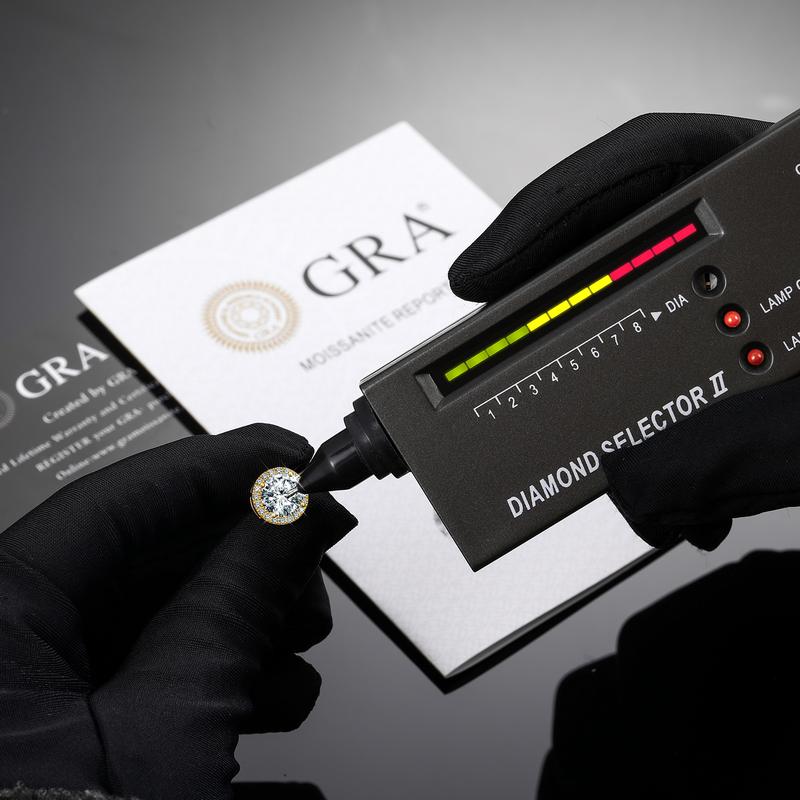 【#RRE103】UCCIYO Earring 925 Sterling Silver Synthetic Moissanite Stud Earrings for Women Men Fashion Simple Style Jewelry Gift Wedding Daily Birthday Anniversary