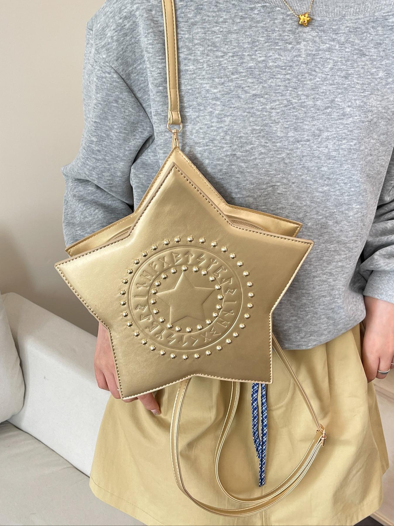 Trendy Star Crossbody Shoulder Bag, 2026 New Fashionable PU Material, Casual Style for All Seasons, Ideal for Travel and Daily Use