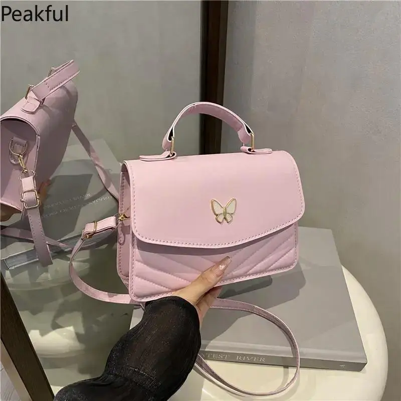 Vintage Butterfly Mini Square Crossbody Bag, Chic Textured Retro Purse for Women with Adjustable Strap, Cute Everyday Handbag for Shopping, Work & Travel