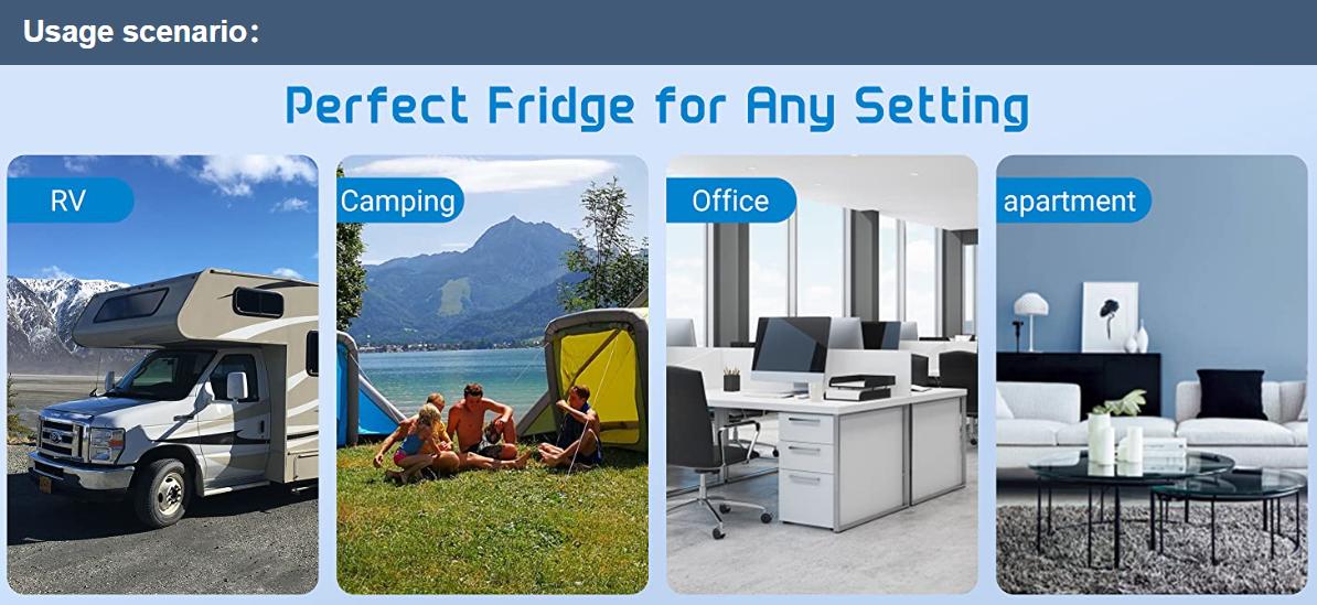 Smad 3 Way Gas Fridge Propane/AC/DC 12V 110V Motorhome 40L Leisure RV Cooler