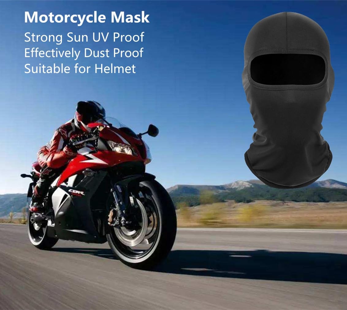 Balaclava Face Mask, Summer Cooling Neck Gaiter, UV Protector Motorcycle Ski Scarf for Men/Women black unisex face covers & mask Breathable Knitted, Solid Color Full Face Mask, Outdoor Sports Hat TikTokShopJumpstartSale SpringStatements