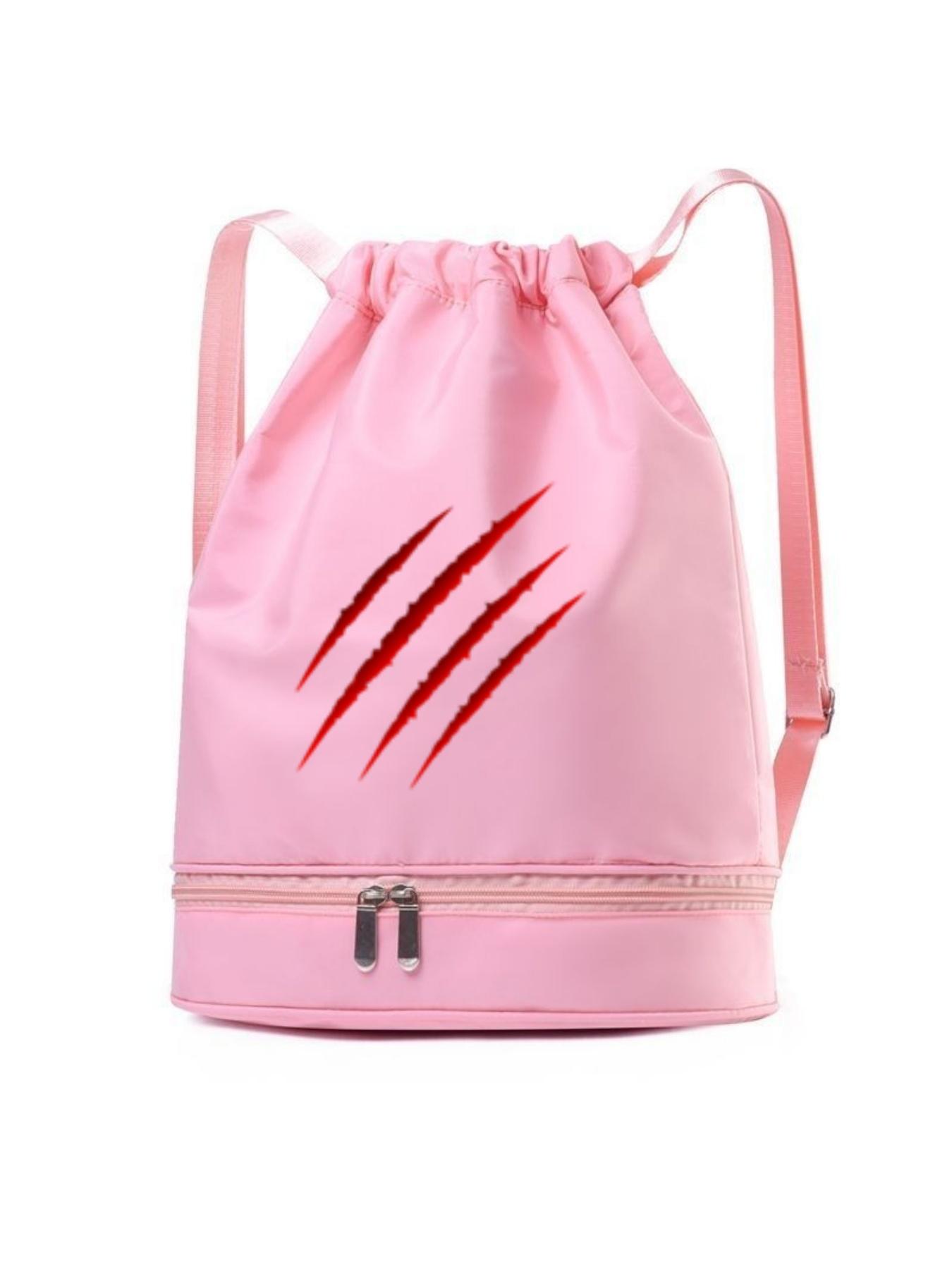 Unique Scratch Print Backpack, Fashionable Minimalist Crossbody Bag, Adjustable Straps, Separate Compartment, All-Season Use, Lightweight Travel School Gift