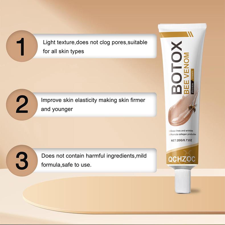 Bee Venom Anti-Wrinkle Cream, Firming &, Moisturizing & Hydrating, Antioxidant Repair, Suitable for All Skin Types
