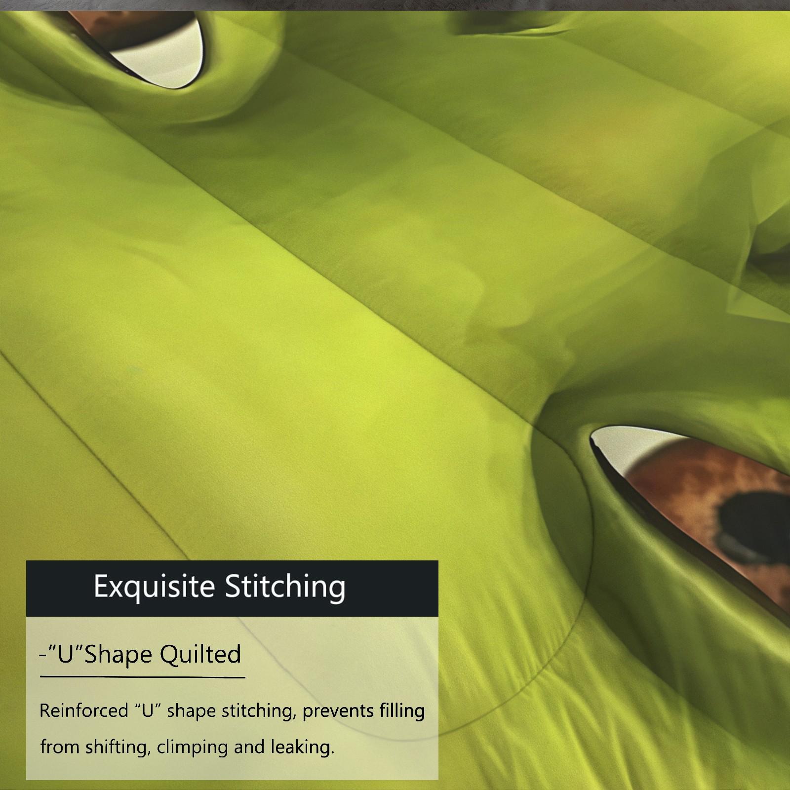 Shrek Pattern Comforter Set, Soft And Durable Bedding Set, Includes 1 Comforter And 1 Or 2 Pillowcases, Daily Holiday Birthday Gift Bedroom Decorations For Kids And Adults