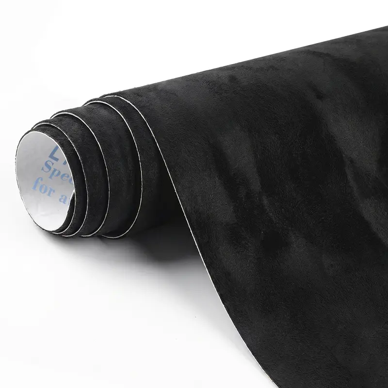 Premium Suede Fabric Wrap Suede Wrap for Car Interior Self-Adhesive Microfiber and Synthetic Leather Stretchable Interior Film for Car and Home Decor