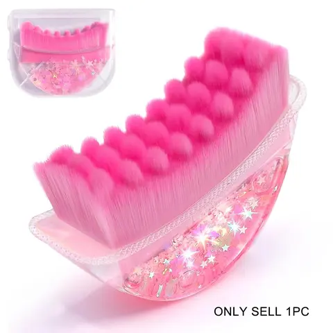 Contour Lifting Beauty Massage Brush with Sandy Flow Handle for Lymphatic Care, Dustproof Box Included, Home Skin Care Tool, Body Care Tool, Lymphatic Contour Face Brush, Lymphatic Drainage Brush, Ideal as a Delicate Gift
