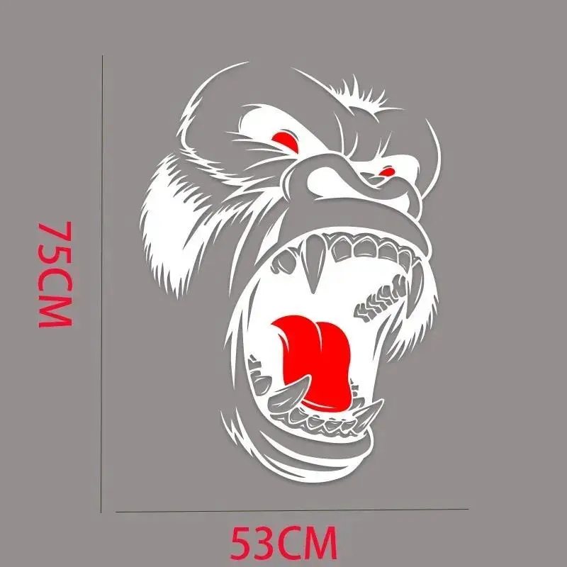 Gorilla King Kong Design Car Stickers SUV Large Side Vintage Grunge Hood Door Car Bed Pickup Vehicle Truck Vinyl Graphic Decals