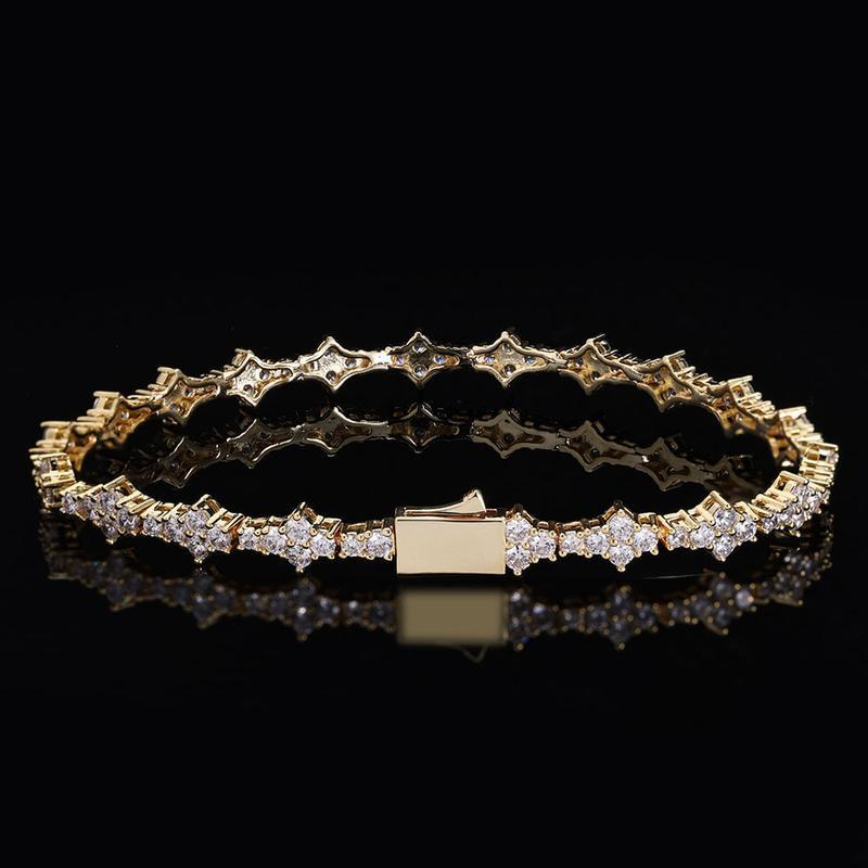 Viral 18K Gold Tennis Bracelet for Men Women, 6.5mm Classic CZ Chain with Premium Sparkle & Durable Tarnish-Proof Finish, Perfect Stackable Everyday & Party Jewelry