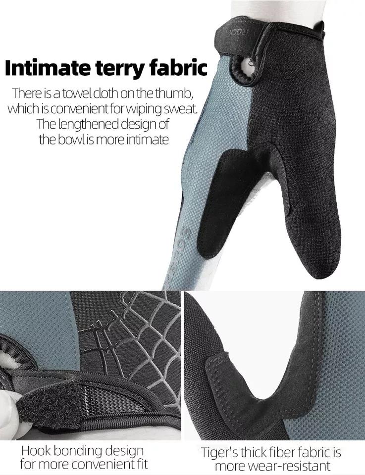 ROCKBROS Full Finger Gloves Touch Screen MTB Motorcycle Bicycle Cycling Gloves Touch Screen Anti-Slip MTB Gloves for Cycling Workout Outdoor Sports