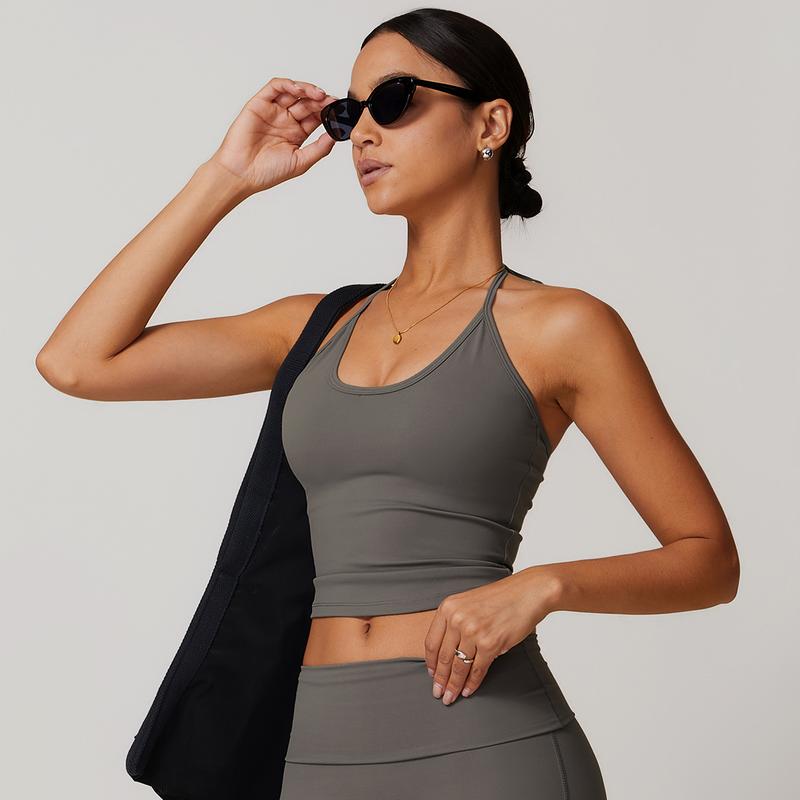 MASKERT Women's Yoga High Elasticity Tank Top Buttery Soft Home Commuting Activewear for Yoga Gym & Fitness