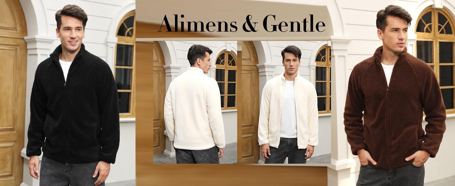 Alimens&Gentle| Unisex Casual Fleece Coats Menswear Jackets